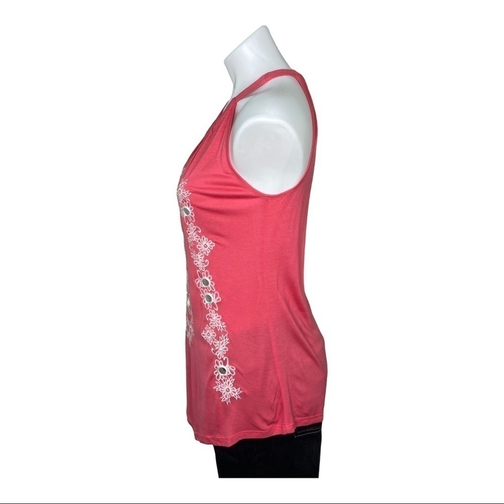 I.N.C. Sleeveless Top Blouse Coral Size Small - Picture 3 of 7